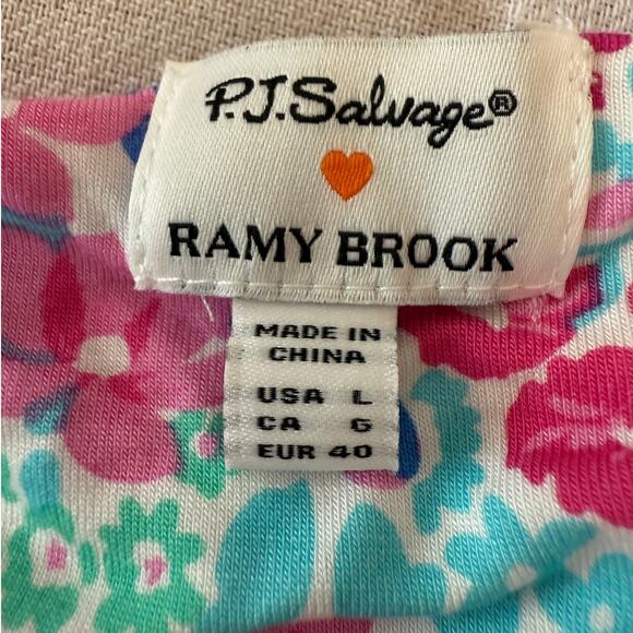 P.J. Salvage x Ramy Brook NWT | Pink Beach Floral Boutique Cami | size Large - Picture 5 of 6